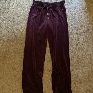 Purple Calvin Klein velour tracksuit bottoms